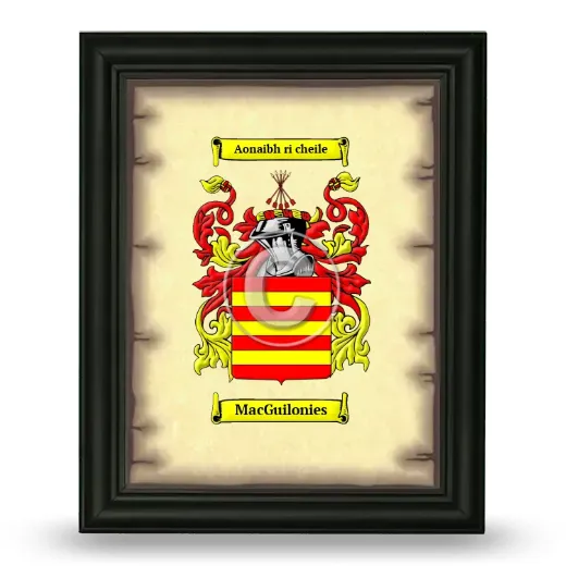 MacGuilonies Coat of Arms Framed - Black