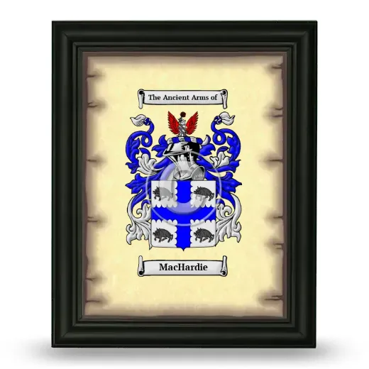 MacHardie Coat of Arms Framed - Black