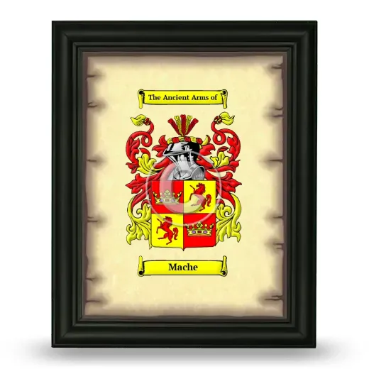 Mache Coat of Arms Framed - Black