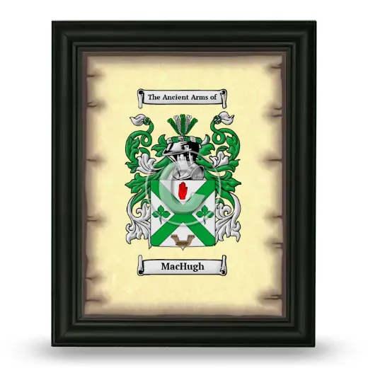 MacHugh Coat of Arms Framed - Black