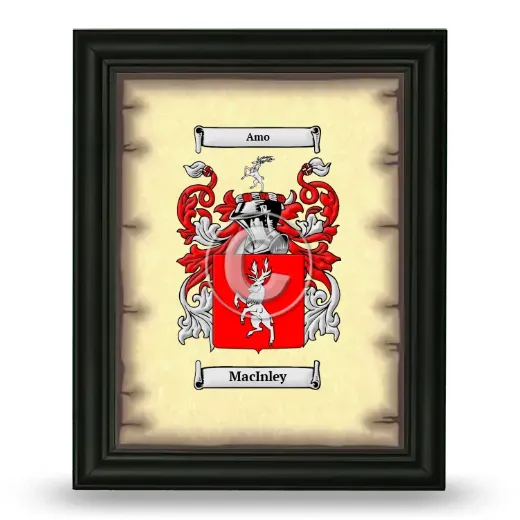 MacInley Coat of Arms Framed - Black