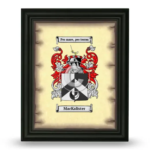 MacKalister Coat of Arms Framed - Black