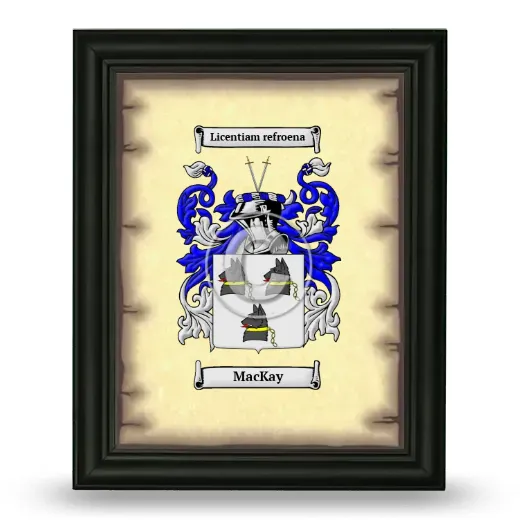 Mackay Coat of Arms Framed - Black