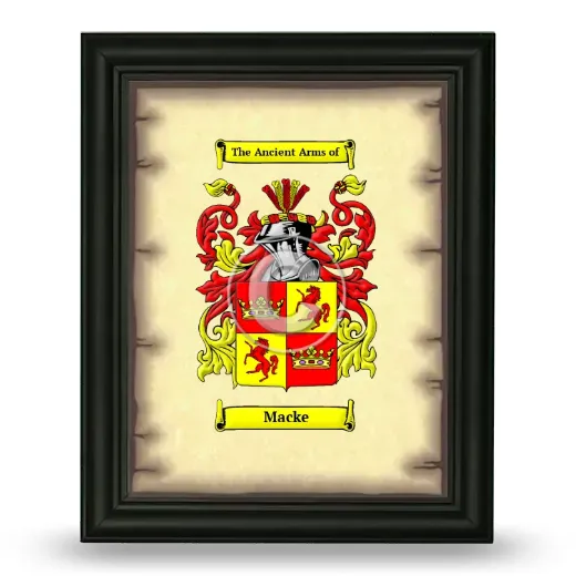 Macke Coat of Arms Framed - Black