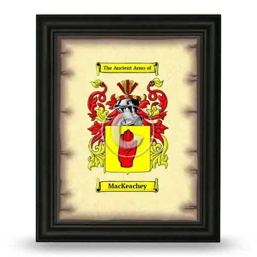 MacKeachey Coat of Arms Framed - Black