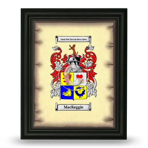 MacKeggie Coat of Arms Framed - Black