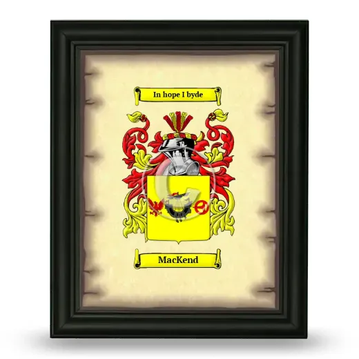 MacKend Coat of Arms Framed - Black
