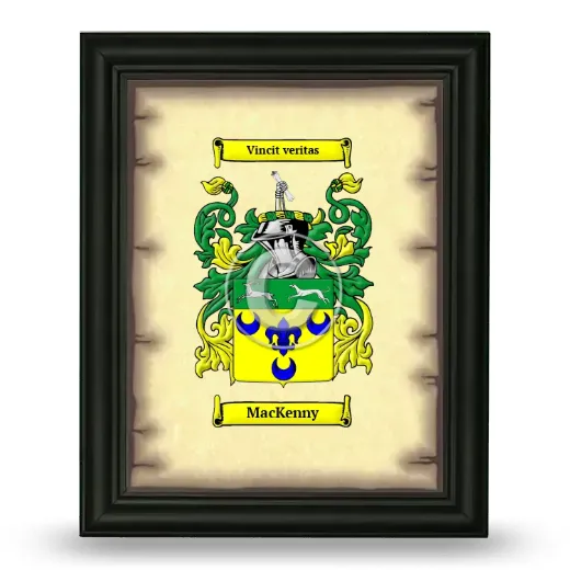 MacKenny Coat of Arms Framed - Black