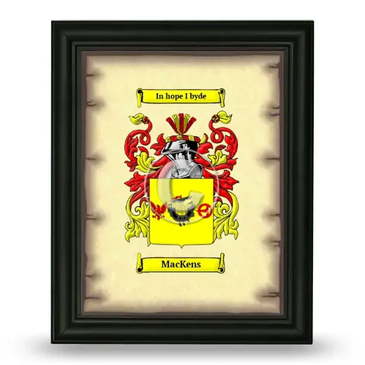 MacKens Coat of Arms Framed - Black