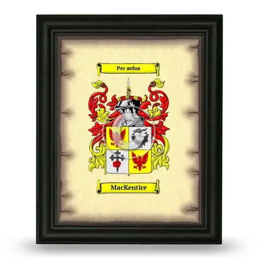 MacKentire Coat of Arms Framed - Black