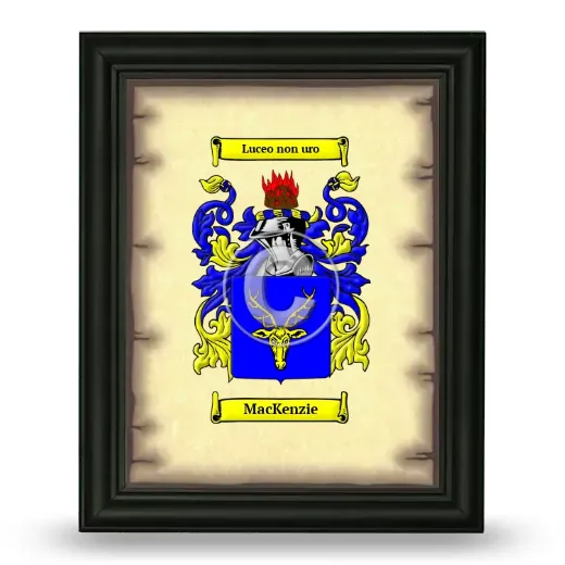 MacKenzie Coat of Arms Framed - Black