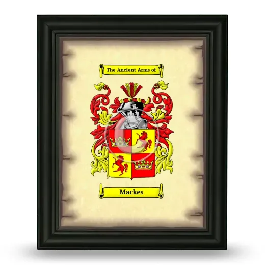 Mackes Coat of Arms Framed - Black