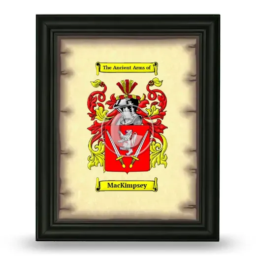 MacKimpsey Coat of Arms Framed - Black