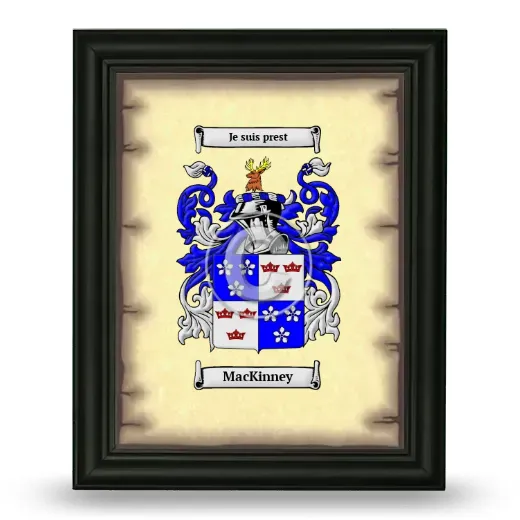 MacKinney Coat of Arms Framed - Black