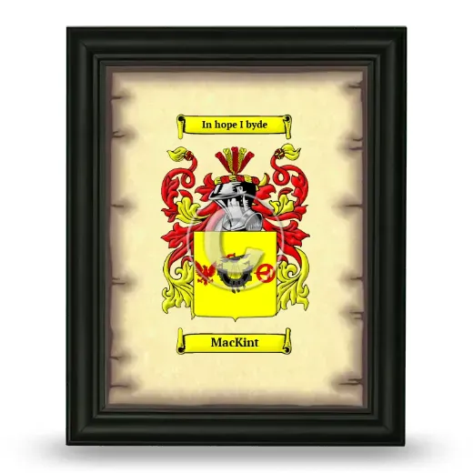 MacKint Coat of Arms Framed - Black
