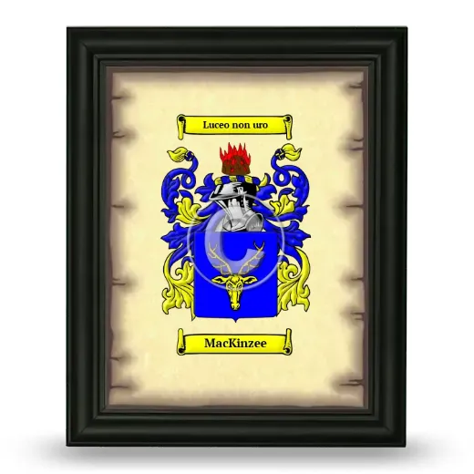 MacKinzee Coat of Arms Framed - Black