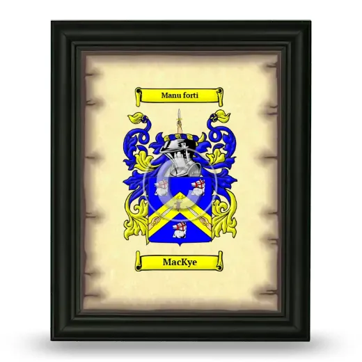 MacKye Coat of Arms Framed - Black