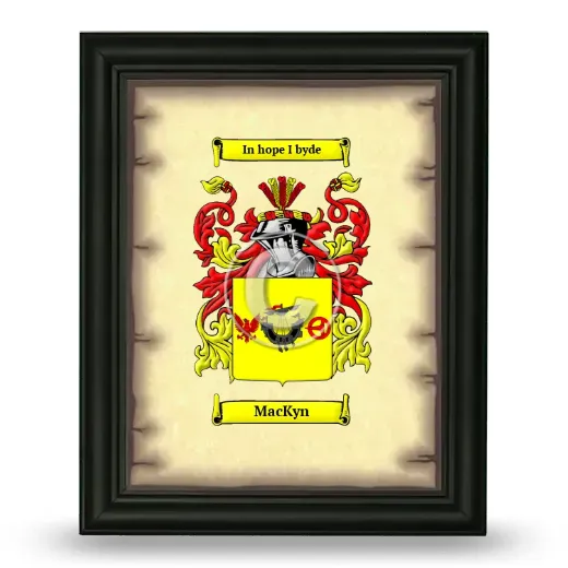 MacKyn Coat of Arms Framed - Black