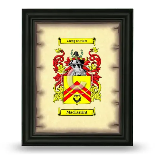 MacLarrint Coat of Arms Framed - Black
