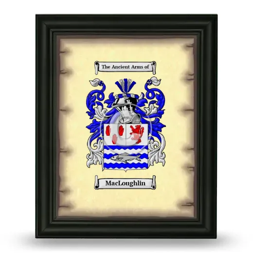 MacLoughlin Coat of Arms Framed - Black