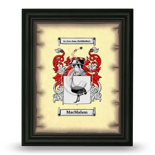 MacMahon Coat of Arms Framed - Black