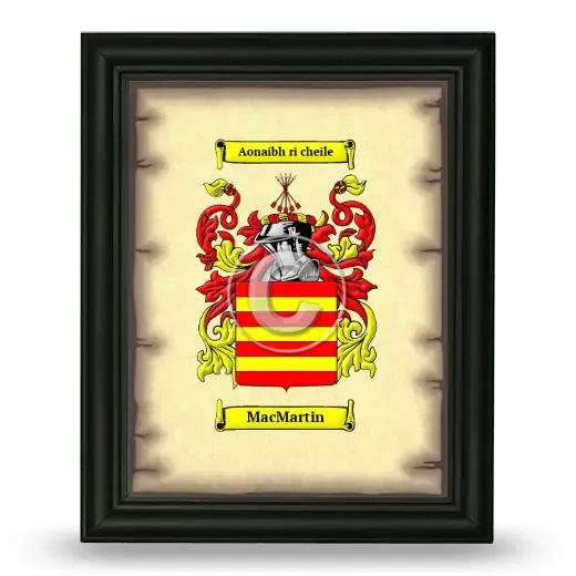 MacMartin Coat of Arms Framed - Black