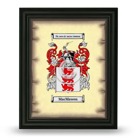 MacMawen Coat of Arms Framed - Black