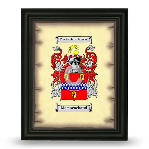 Macmeachand Coat of Arms Framed - Black