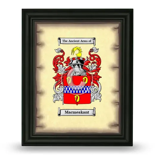 Macmeakant Coat of Arms Framed - Black
