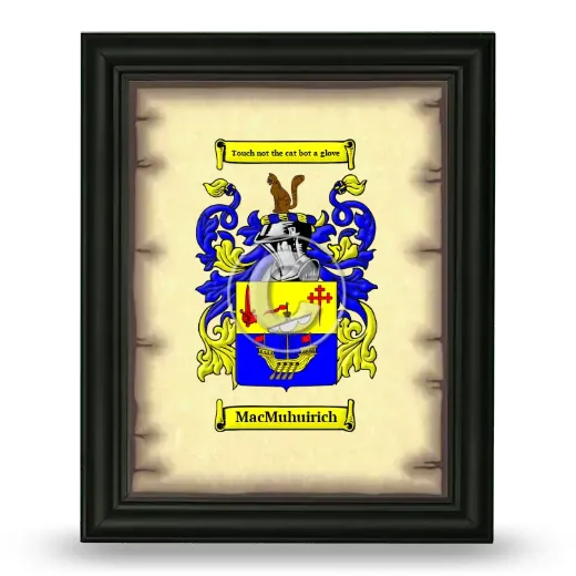 MacMuhuirich Coat of Arms Framed - Black
