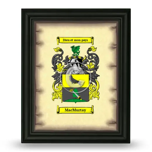 MacMurtay Coat of Arms Framed - Black
