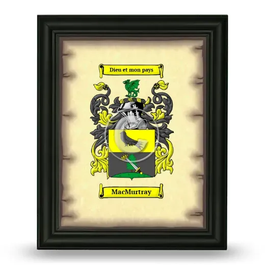 MacMurtray Coat of Arms Framed - Black