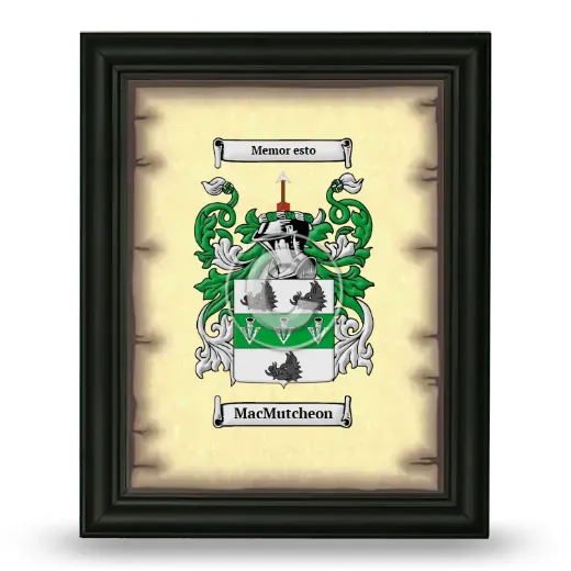 MacMutcheon Coat of Arms Framed - Black