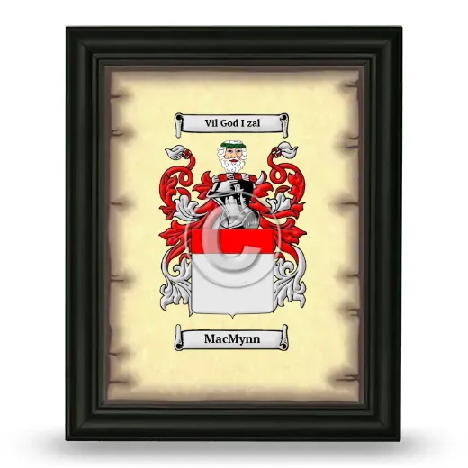MacMynn Coat of Arms Framed - Black