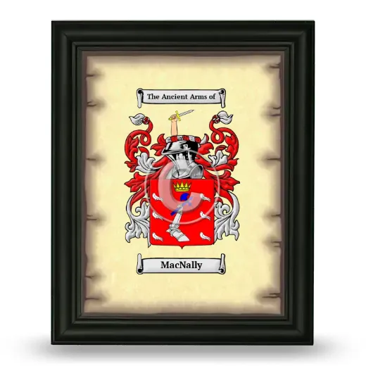 MacNally Coat of Arms Framed - Black