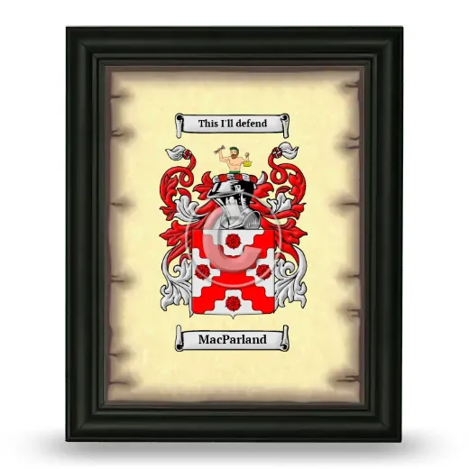MacParland Coat of Arms Framed - Black