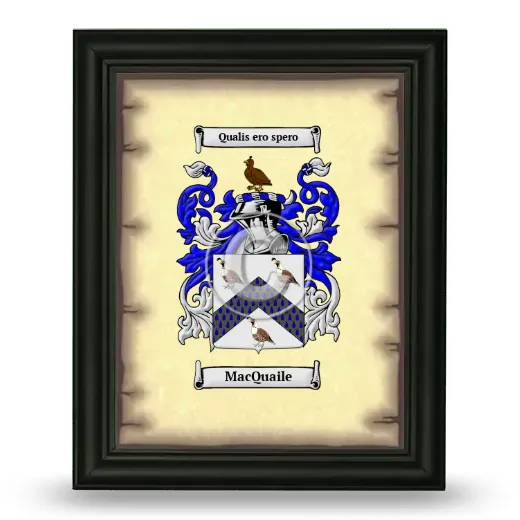 MacQuaile Coat of Arms Framed - Black
