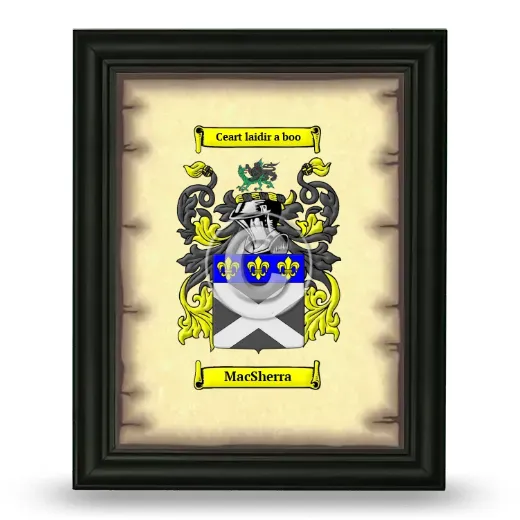 MacSherra Coat of Arms Framed - Black