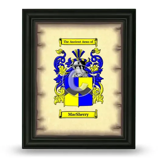Macsherry Coat of Arms Framed - Black