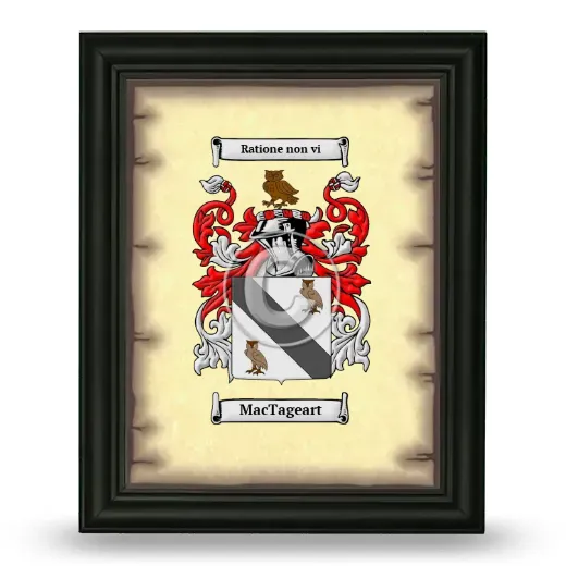 MacTageart Coat of Arms Framed - Black