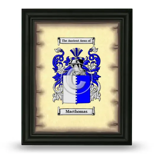 Macthomas Coat of Arms Framed - Black