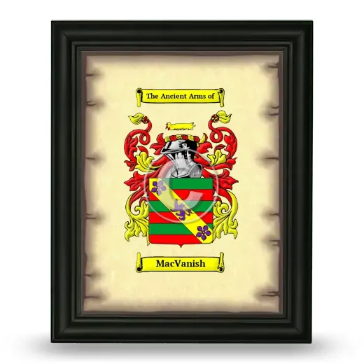 Macvanish Coat of Arms Framed - Black