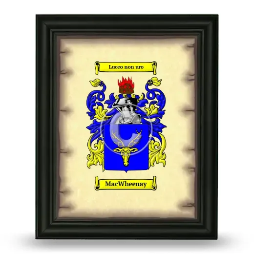 MacWheenay Coat of Arms Framed - Black