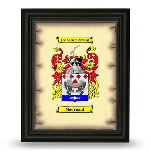 MacYuant Coat of Arms Framed - Black