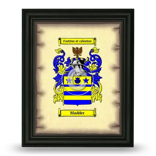 Madder Coat of Arms Framed - Black