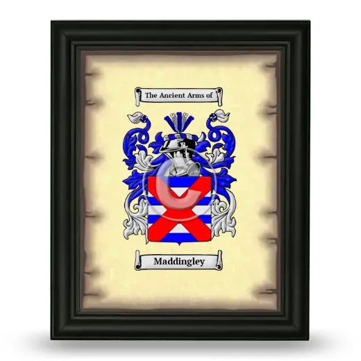 Maddingley Coat of Arms Framed - Black