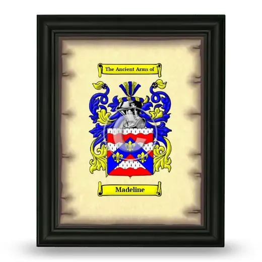 Madeline Coat of Arms Framed - Black