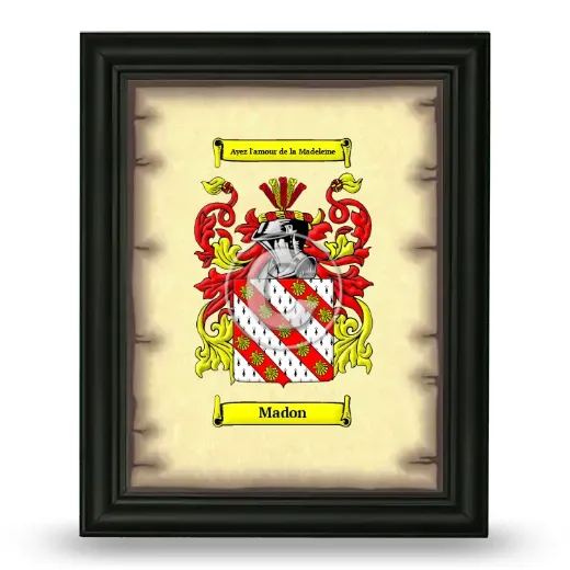 Madon Coat of Arms Framed - Black