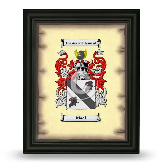 Mael Coat of Arms Framed - Black