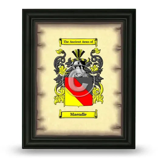 Maendle Coat of Arms Framed - Black